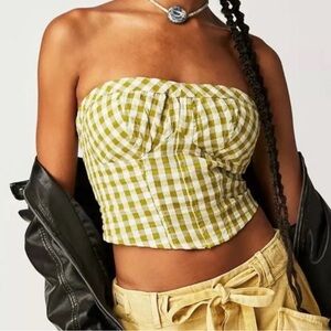 Free People Leilani Gingham Tube top
